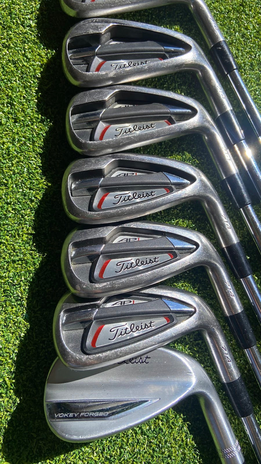 Titleist 714 AP1 Irons 5-PW + 50W | NS Pro 950 Stiff | 7-Piece Set