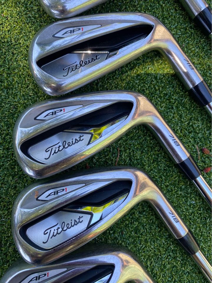 Titleist 718 AP1 irons 5-P NSPro950 steel stiff flex