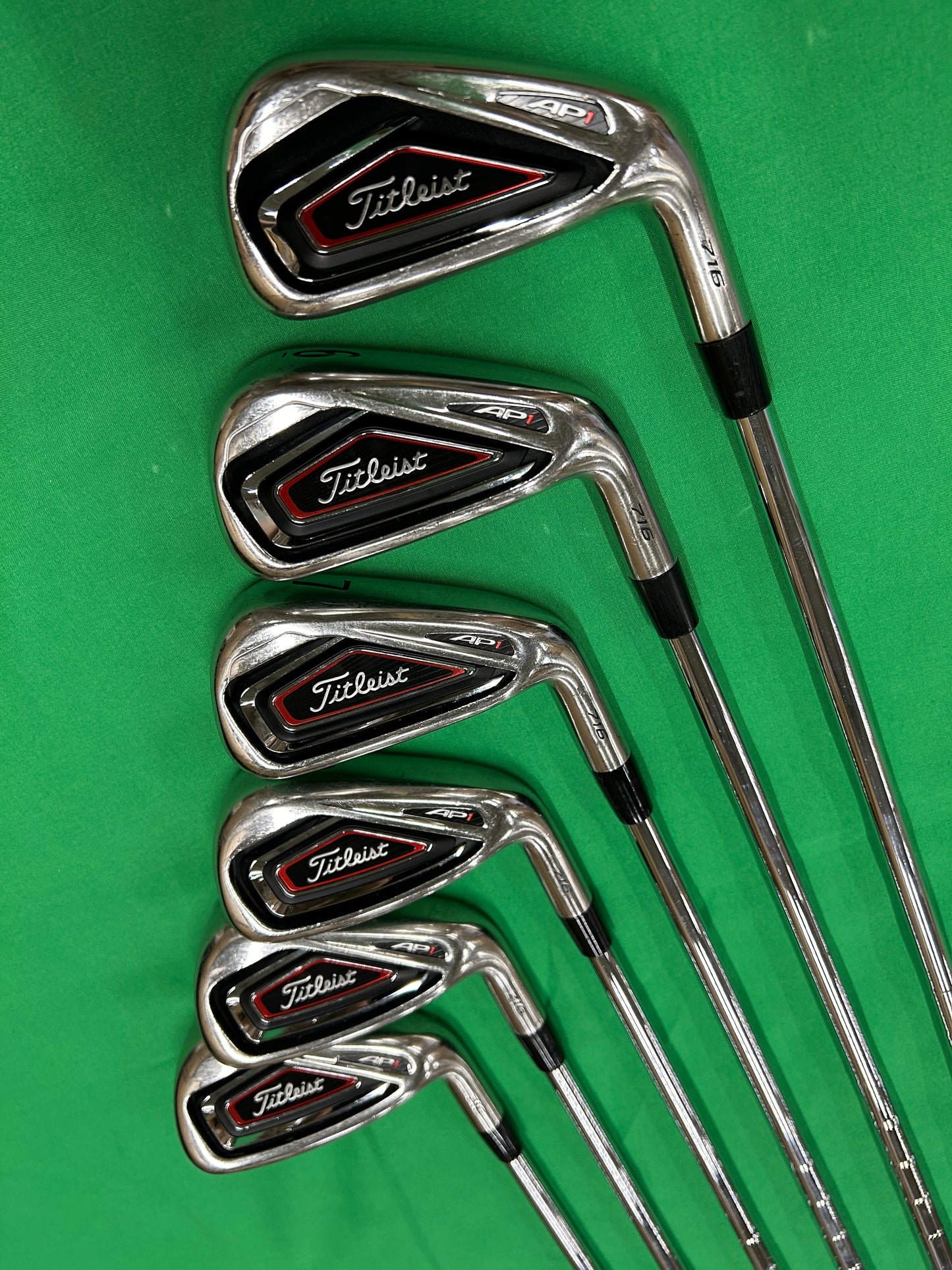 Titleist 716 AP1 irons 5-PW NSPro 950 steel stiff flex